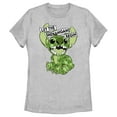 thumbnail image 1 of Women's Lilo & Stitch St. Patrick's Day Stitch Let the Shenanigans Begin Graphic Tee Athletic Heather 2X Large, 1 of 9