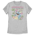 thumbnail image 1 of Women's Lilo & Stitch Surfing Stitch Graphic Tee Athletic Heather Medium, 1 of 4