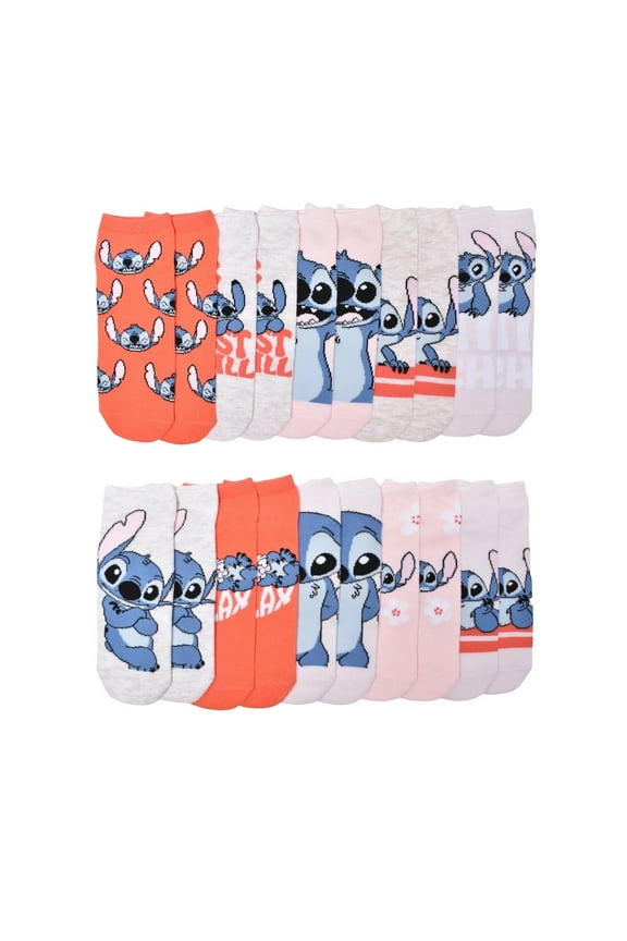Women's Lilo and Stitch 10 Pack Low Cut Socks