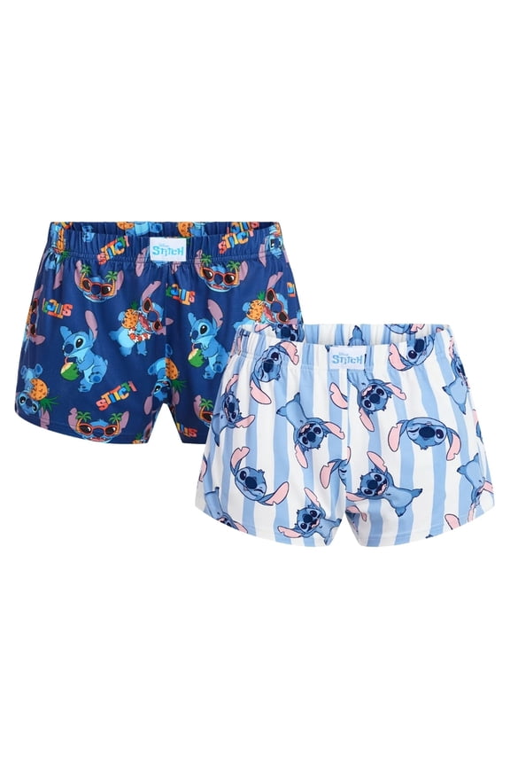 Women's Lilo and Stitch 2 Pack Jersey Knit Pajama Sleep Shorts - XL