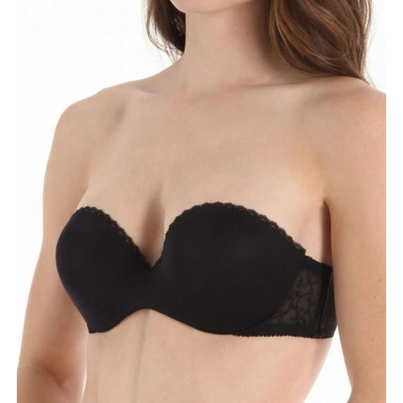 Women's Lily Of France 2111121 Gel Touch Strapless Bra (Black 32A)