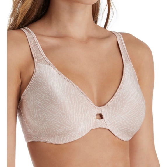 Women's Lilyette 0904 Plunge Into Comfort Keyhole Minimizer Bra (Urbanite Texture Print 40DDD)