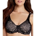 thumbnail image 1 of Women's Lilyette 0977 Beautiful Support Lace Minimizer Bra (Blk/ Champagne Shimmer 40C), 1 of 1