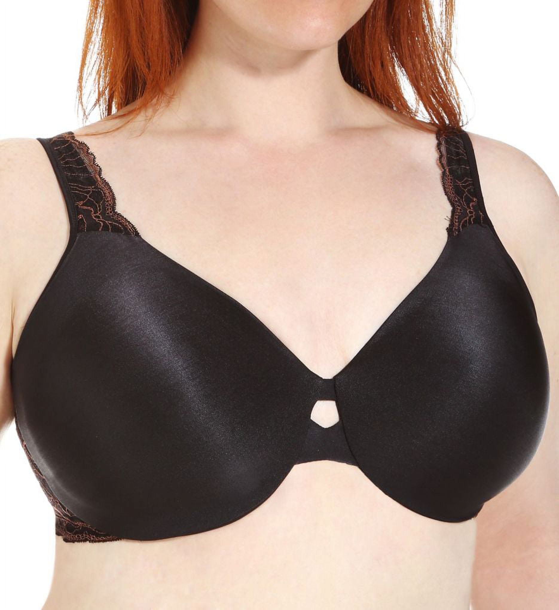 Women's Lilyette 840 Comfort Pretty Keyhole Minimizer Bra (Black/Bronze