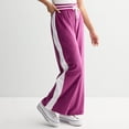 thumbnail image 1 of Women's Limited Too Velour Wide Leg Track Pants Color: Purple Size: X LARGE, 1 of 4