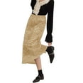 thumbnail image 1 of Women's A Line Glitter Sequin Pleated Skirt Mid Length Elegant Festive Pleated Skirt Skirt for Women Metallic Skirts for Women Fringe Skirts for Women Western Skirting for Mobile Home Exterior Rain, 1 of 3