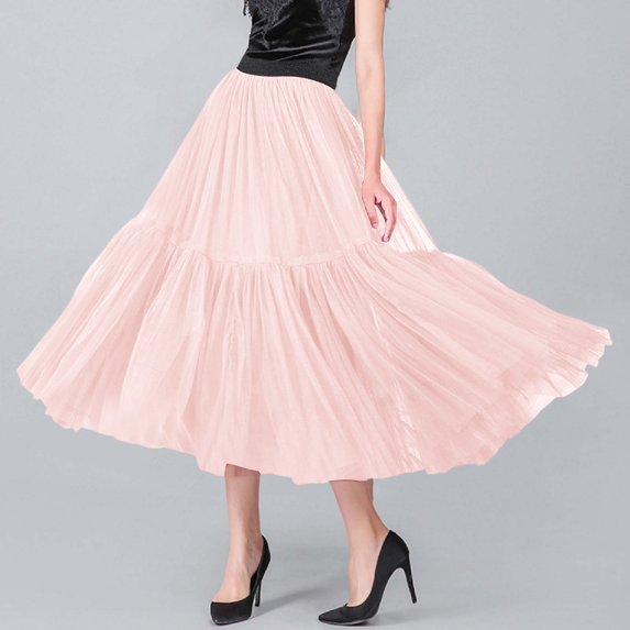 Women's A Line Party Dinner Tutu Skirt Brown Stretchy High Waisted Flared Skirt Half Skirt Silk Midi Skirt Plaid Skirt Set Ballet Skirts Mini Crib Skirt Split Thigh Skirt Jean Skirt for Women Stretchy