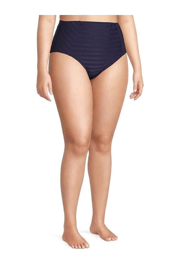Women's Linea Striped High Rise Hipster Brief - Indigo