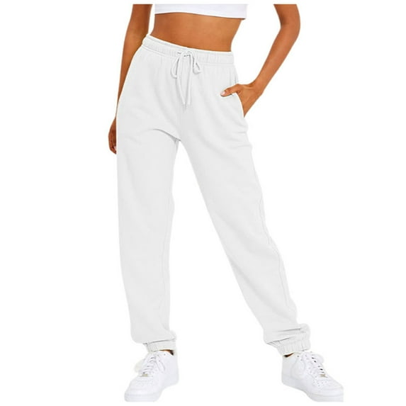 Women's Lined Joggers Thermal Sweatpants Comfortable Workout Running Pants with Pockets Casual Wear