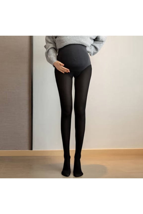 Women's Lined Maternity Leggings Pockets Pregnancy Thermal Workout Yoga Polyester