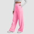 thumbnail image 1 of Women’s Lined Sweatpants Wide Straight Leg Pants Bottom Sweatpants Joggers Pants Workout High Waisted Yoga Pants With Pockets V Shape Leggings Leopard Print Sweats for Women Womens Drawstring Pants, 1 of 5