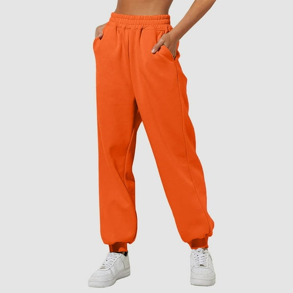 Women ’s Lined Sweatpants Wide Straight Leg Pants Bottom Sweatpants Joggers Pants Workout High Waisted Yoga Pants with Pockets Extra Long Dress Pants for Women Two Piece Pants Set for Women
