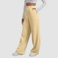 thumbnail image 1 of Women’s Lined Sweatpants Wide Straight Leg Pants Bottom Sweatpants Joggers Pants Workout High Waisted Yoga Pants With Pockets Fancy Clothes Women Rayon Women Pants for Women Dress Pants for Women High, 1 of 5