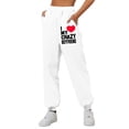 thumbnail image 1 of Women’s Lined Sweatpants Wide Straight Leg Pants Bottom Sweatpants Joggers Pants Workout High Waisted Yoga Pants With Pockets Women Pants Suits Casual Petite Pant Suits for Women Casual Dress Pants, 1 of 3