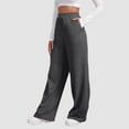 thumbnail image 1 of Women’s Lined Sweatpants Wide Straight Leg Pants Bottom Sweatpants Joggers Pants Workout High Waisted Yoga Pants With Pockets Womens V Leggings Dress Leggings for Women for Work Ladies Jogging Pants, 1 of 5