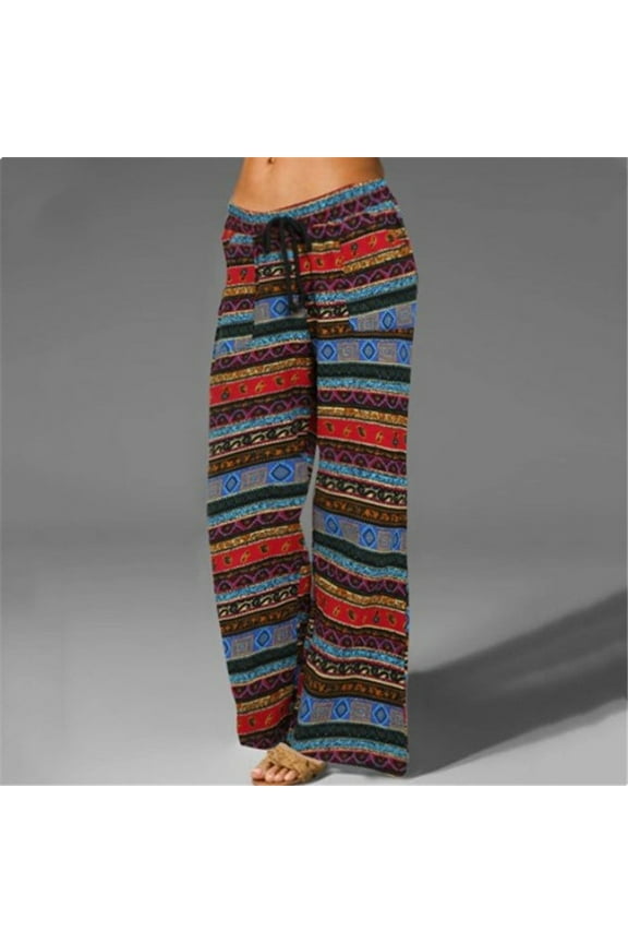 Women's Lined Wool Pants Women Fashion Printing Pokets Casual Elastic Drawstring Loose Trousers Pants Winter Warm Comfortable Full Length Slim Leggings Slim Leggings