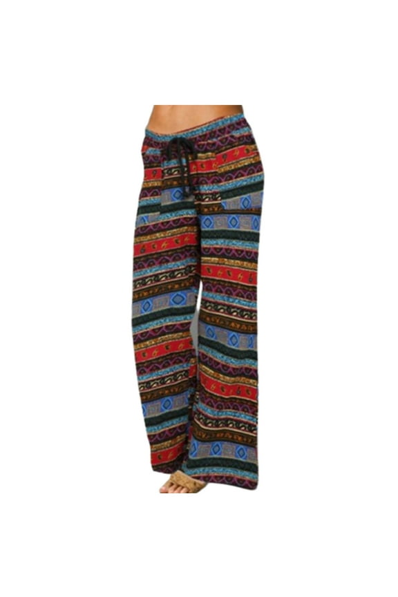 Women's Lined Wool Pants Women Fashion Printing Pokets Casual Elastic Drawstring Loose Trousers Pants Winter Warm Comfortable Full Length Slim Leggings Slim Leggings