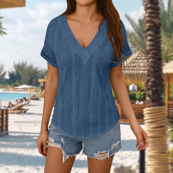 Women's Linen Blend Long Sleeve Top with Decorative Buttons and Striped Detail