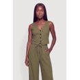 thumbnail image 1 of Women's Linen Button Front Blazer Vest, 1 of 4