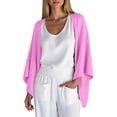 thumbnail image 1 of Women's Linen Cardigan 3/4 Sleeve Open Front Loose Cover Ups Lightweight Shrug, 2026 New Limit time off, 1 of 4