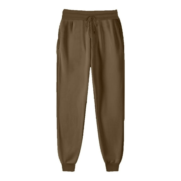 Women's Linen Pants New Women's Casual Stretch Casual Jogger Drawstring Sweatpants with Pockets Baggy Sweats Women Pants Fleece Lined Trousers Hiking Pants Women Coffee XXL New