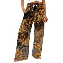 Women's Linen Pants Women'S Boho Wide Leg Palazzo Pants Womens Cotton Casual Loose Pants Comfy Work Pants With Long Casual Wide Leg, Women's Casual Pants XXXL