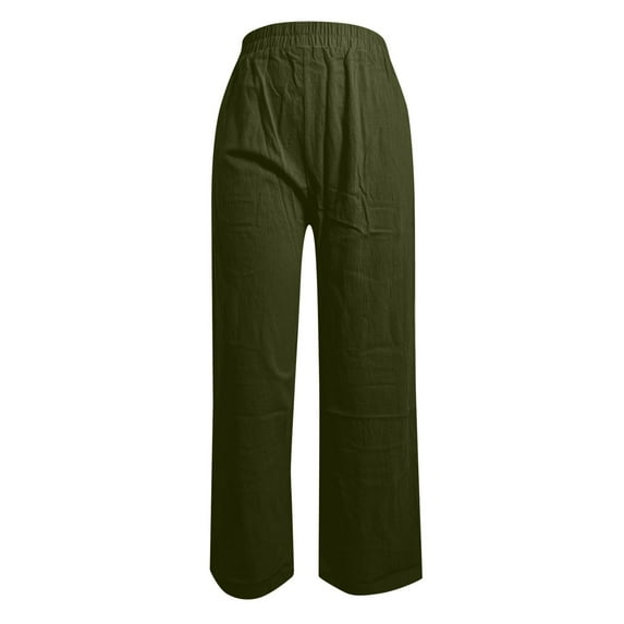 Women's And Linen Resort Style Elastic Solid Color Casual Pants plus Size Womens Casual Pants Casual Pants for Women for Work Very Soft Older Dress Pants for Women Business Casual Tall Rompers for