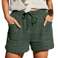thumbnail image 1 of Women's Linen Shorts Gauze Pants Yoga Workout Sweatpants Casual Loose Outfits 2026 Y2K Lounge Pajama Bottoms Clothes Solid Color Short 2026 Beach Vacation Clothes Lightweight Shorts M, 1 of 5