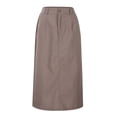 thumbnail image 1 of Women's And Linen Skirt Spring And Summer A Line Midi Skirt With Pockets Raffia Table Skirt Hoop Skirt Petticoat High Waist Skirts for Women Alt Skirt Pleated Skirts for Women Scrub Skirt Denim Skirt, 1 of 4