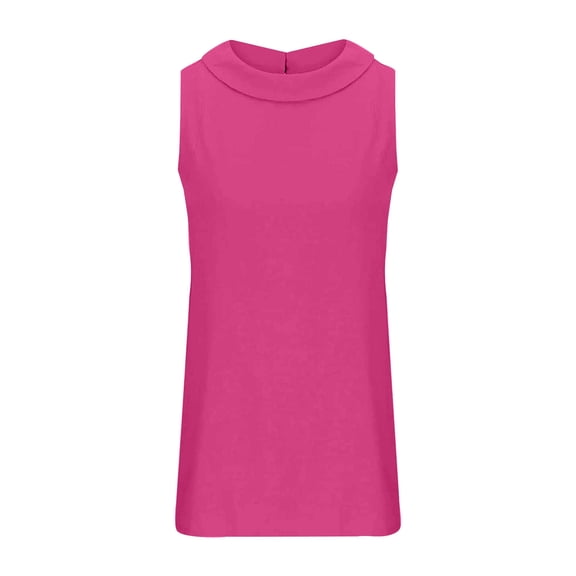 Women's Linen T-Shirt Casual Round Neck Sleeveless Pullover Top Soft Breathable Comfortable Summer Blouse