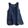 thumbnail image 1 of Women's Linen Tank Tops Loose Fitting Flowy Summer Shirts Solid Color Sleeveless Leisure Blouse Tee, 1 of 4