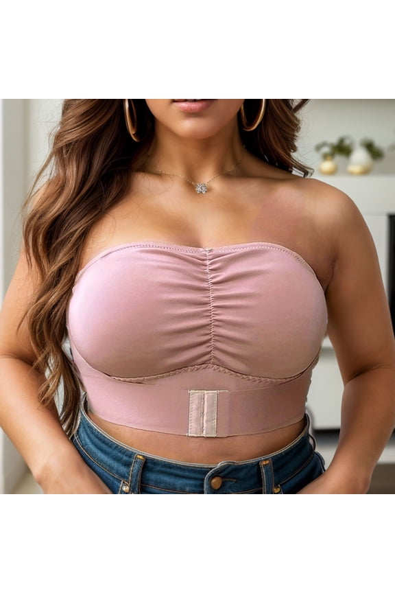 Women's Lingerie Comfortable Adjustable Backless Bra For Home And Leisure Versatile Cropped Style For All Seasons Bras 2 Cup Push up Bra Brazier for Women Sports Bra Non Removable Pads Low Back Bra