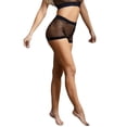 thumbnail image 1 of Women's Lingerie Fishnet Seamless Underwear, Shorts, Black, One Size, 1 of 5