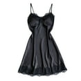thumbnail image 1 of Women's Lingerie & Sleep & Lounge 1 Piece Sleeveless Sexy Nightgown Black Lounge Dress Romper Lingerie XXL, 1 of 5