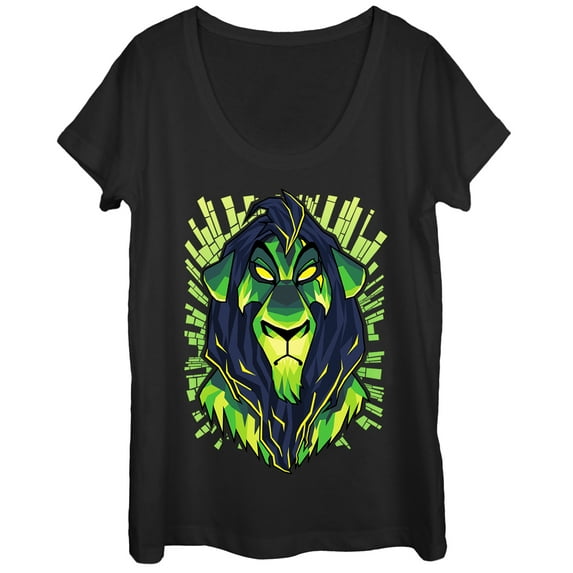 Women's Lion King Evil Scar Scoop Neck Black Medium