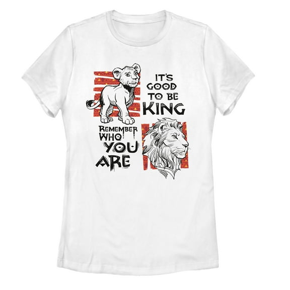 Women's Lion King Good to Be King  Graphic Tee White Small