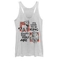 thumbnail image 1 of Women's Lion King Good to Be King  Racerback Tank Top White Heather Medium, 1 of 3