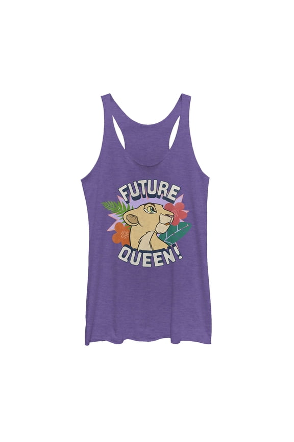 Women's Lion King Nala Future Queen  Racerback Tank Top Purple Heather Small