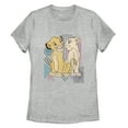 thumbnail image 1 of Women's Lion King Retro Cub Love  Graphic Tee Athletic Heather Medium, 1 of 3