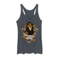 thumbnail image 1 of Women's Lion King Scar Surrounded By Idiots Tattoo Racerback Tank Top Navy Blue Heather Large, 1 of 3
