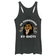 thumbnail image 1 of Women's Lion King Scar Surrounded by Idiots Racerback Tank Top Black Heather 2X Large, 1 of 3