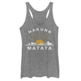 thumbnail image 1 of Women's Lion King Silhouette Sunrise  Racerback Tank Top Gray Heather Small, 1 of 3
