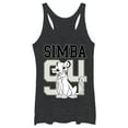 thumbnail image 1 of Women's Lion King Simba 94  Racerback Tank Top Black Heather Medium, 1 of 3