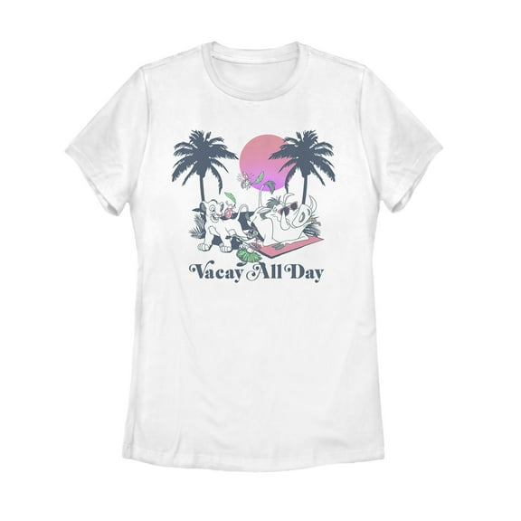 Women's Lion King Vacay All Day  Graphic Tee White Small