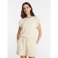 thumbnail image 1 of Lissome Women's 2-Piece Scuba Knit Top and Shorts Sleep Set, Sizes S-4X, 1 of 5