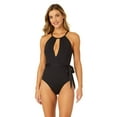 thumbnail image 1 of Women's Live In Color High Neck Plunge One Piece Swimsuit, 1 of 9
