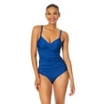 thumbnail image 1 of Anne Cole Women's Twist Front Tankini Swim Top Slate Blue 32C/34B, 1 of 5