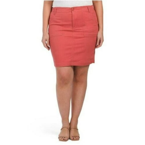Women's Liverpool Plus Flap Pockets Soft Cotton Utility Mini Skirt