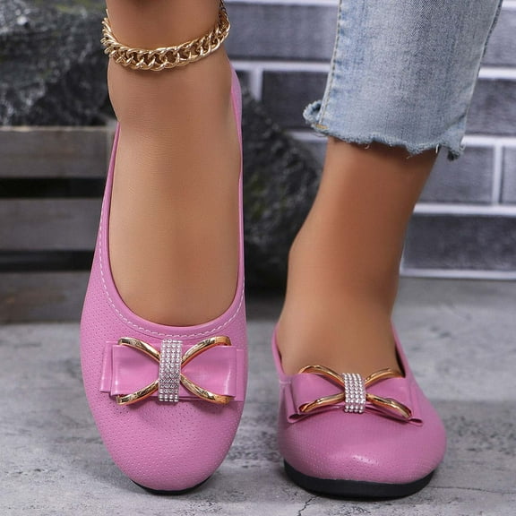Women's Loafer Flat,Women’s Ballet Flat Daisy Round Toe Dress Shoes Casual Slip On Rope Loafer Pink 8
