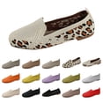 thumbnail image 1 of Women's Loafer Flats Square Toe Comfortable Office Work Shoes, Cute Penny Loafer Slip On Walking Driving Shoes, 1 of 4